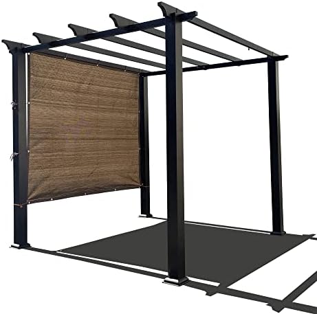 Alion Home Sun Shade Panel Privacy Screen with Grommets on 4 Sides for Outdoor, Patio, Awning, Window Cover, Pergola (6' x 6', Mocha Brown) - Image 2