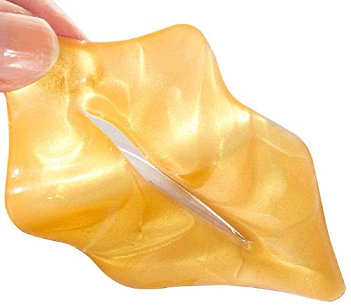 10 Pairs Collagen Crystal Eye Mask and 10 Pcs Collagen Crystal Lip Mask, Anti Aging Eye and Lip Mask, Collagen Crystal Mask Set (Gold)