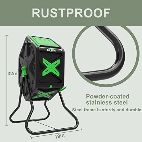 SQUEEZE master Light Weight Tumbling Compost Bin-Single Chamber Compost Tumbler 18.5 Gallon/70L - Image 3