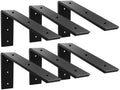 WINKER Countertop Support Bracket 6 Pack Heavy Duty 3/8" Thick Hidden L Shelf Bracket 10" x 6" x 2.5" Metal Corbels for Quartz/Granite/Wood/Concrete/Laminate Countertops, Black by WINKER