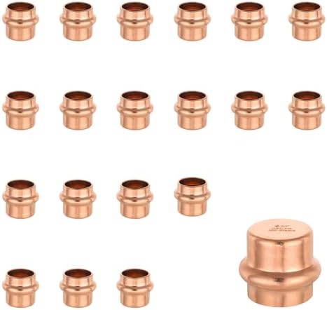 (Pack of 20) EFIELD 3/4-inch Copper Press Fit End Cap (Plug) Plumbing Fittings, LBP Design, Heavy Copper Structure by EFIELDPEXTUBING