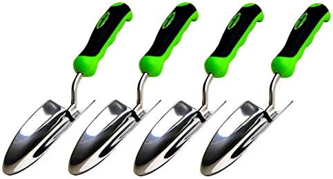 Garden Guru Super Strong Garden Trowel Hand Shovel - Stainless Steel - Rust Resistant - Ergonomic Grip - Perfect Tool for Gardening, Weeding, Transplanting and Digging in Garden Beds (4 Pack) by GardenGuru