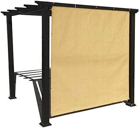 Alion Home Sun Shade Panel Privacy Screen with Grommets on 4 Sides for Outdoor, Patio, Awning, Window Cover, Pergola (6' x 10', Sand) by ALIONHOME
