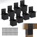 8 Pcs 4”x 4”Pergola Brackets, Post Top Rafter Brackets (Actual Size 3.6'' x 3.6'') Wall Mount Support Brackets Kit Connectors for Gazebo,Pergola,Sunroom and Carport by AXWHYS