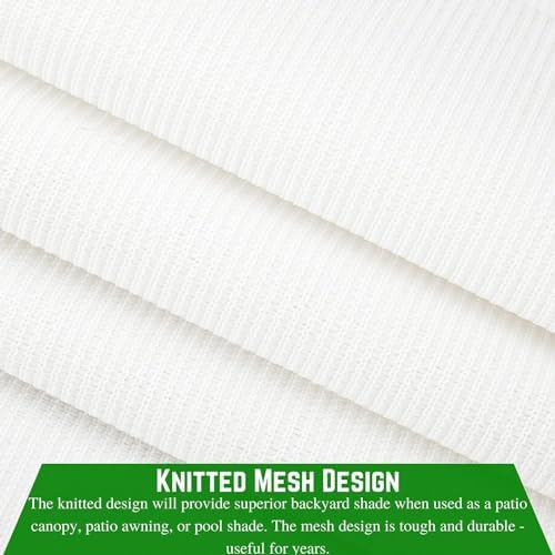 Farm Plastic Supply - White Shade Cloth - 50% - Mesh Fabric for Fence Privacy Screen, Garden Shade, Mesh Fence Screening, Shade Cloth Rolls, Wind Screen (12' x 10') - Image 5