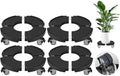 Plant Caddy Stand with 360° Wheels Adjustable 15-22 Inch Rolling Plant Stand Heavy Duty Large Plant Cart Dolly with Casters 440lbs Capacity for Large Planter, Garden Pot, Flower Pot, Black, 1 Pack by ToLanbbt