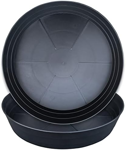 LWALRS Plant Saucer 16 Inch 2 Pack 10 12 14 16 18 20 25, Plastic Plant Trays for Pots，Extra-Deep Plant Water Dray Tray, Bird Bath Bowl, Heavy Flower Plant Saucers Indoors and Outdoor No Holes by MARYJANESPALACE