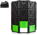 SQUEEZE master XXL Large Compost Bin Outdoor- 720L /190 Gallon-Easy Assembly-No Screws-Sturdy& Durable-Green Door by CompostingandWineMakingMaster