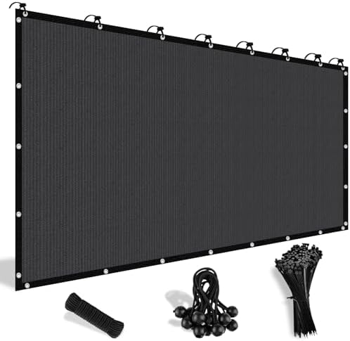Shade&Beyond 90% Sun Shade Cloth with Grommets, 8' X 20' Pergola Shade Cover Canopy, Mesh Tarp Sun Screens for Patio, Outdoor, Garden, Backyard, Dark Gray by ShadeBeyond