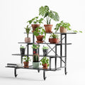 Zhongma 4 Tier Heavy Duty Metal Plant Stand with wheel for Indoor & Outdoor by Zhongma