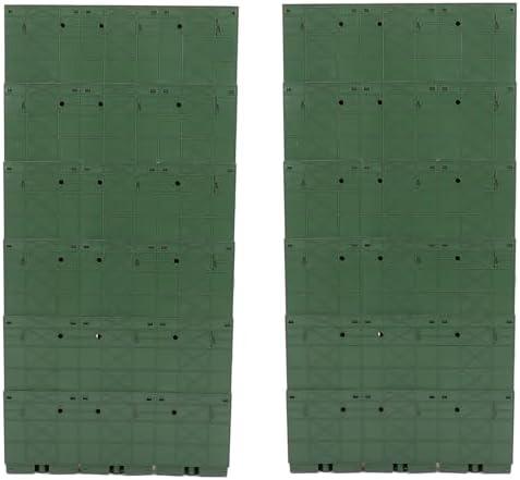 36-Pot Wall Mounted Planter – Vertical Wall Planter with Water Storage Layer, Stackable Flower Pot Holder for Indoor Outdoor Garden Balcony (12 * 3-Pot) (Army Green) - Image 5