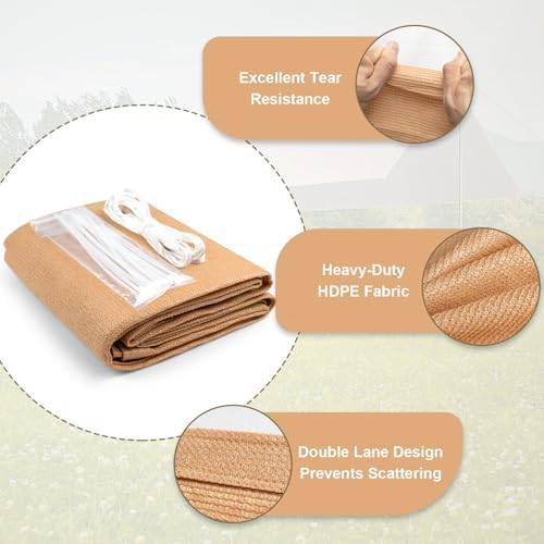LOVE STORY Custom Size 6x16 FT Sun Shade Cloth for Patio, Peach Fuzz - Image 5