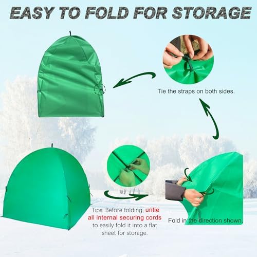 50″*50″*40″ Winter Plant Warm Covers - Raised Bed Cover, Garden Row Accelerator, Warm Tent Freeze Protection Humidity Domes for Germination, Seedling Propagation Protecting Plants from Animals 2PCS - Image 4