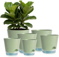 GARDIFE 2026 Upgraded Self Watering Plant Pots with Drainage Hole, 7/6.5/6/5.5/5/4 Inch Flower Planting Containers for House Plants, African Violet, Flowers, Cactus (Green, 7+6.5+6+5.5+5+4 inch) by GARDIFE