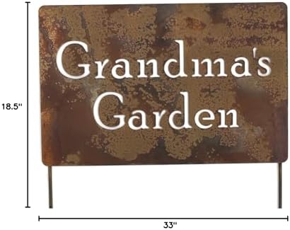 Family Name Gift Garden Stake 20 to 33 Inches Tall (Grandma's Garden, XL 33" Tall) - Image 3