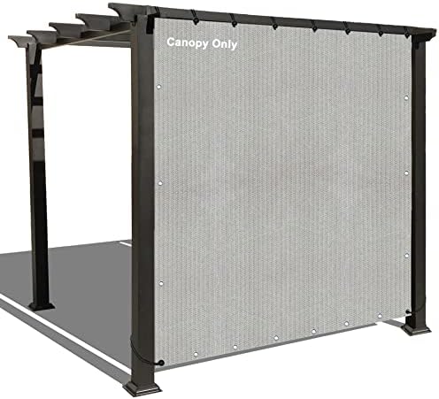 Alion Home Sun Shade Panel Privacy Screen with Grommets on 4 Sides for Outdoor, Patio, Awning, Window Cover, Pergola (6' x 6', Smoke Grey) by ALIONHOME