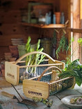 Gardener's Supply Company Garden Harvest Basket | Versatile Gardening & Vegetables Gathering Hod | Natural Smooth Pine - Maple Frame & Coated Mesh | 16"L x 9"W x 7"H - Small by GardenersSupplyCompany