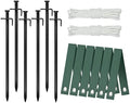 Heavy Duty Steel Tree Support Kit, Tree Stake Kit for Newly Planted Trees Against Bad Weather, Include 6 PCS Tree Straps for Staking, 6 PCS Tree Stakes and 2 PCS Rope of 31.2 FT for Anchoring (2) by FCENDS