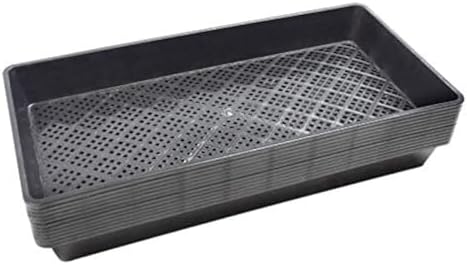 BeGrit 1020 Mesh Bottom Trays for Soil Blocking, Seedling Starter, Microgreen Plant Seed Tray 10'' x 21'' 10-Pack by BeGrit