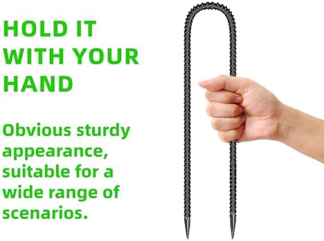 22 Pcs 12-Inch Garden Ground Stakes Galvanized Steel U Shape Hook Staple - Image 4