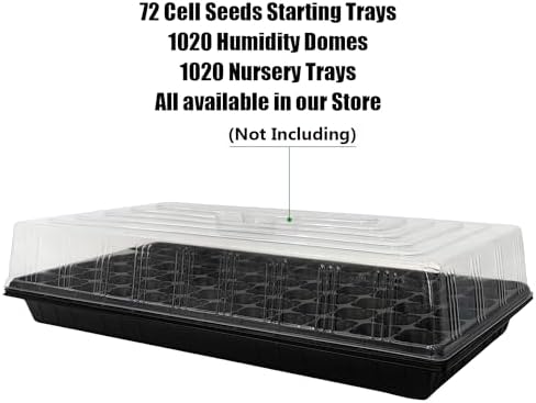 RooTrimmer 72 Cell Seed Trays, Thick Durable 72 Cell Plug Tray Seedling Plastic Nursery Tray for 1020 Flat Germination (10-Pack, 21"×11", 1.81" Height, Low) - Image 4