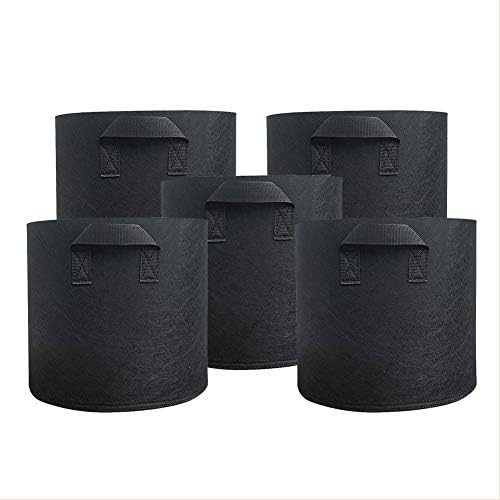 MIFXIN Potato Grow Bags 3 Gallon Vegetable Planter Bag with Handles Nonwoven Fabric Growing Container for Planting Potato Carrot Tomato Onion (5 Pack) by MIFXIN