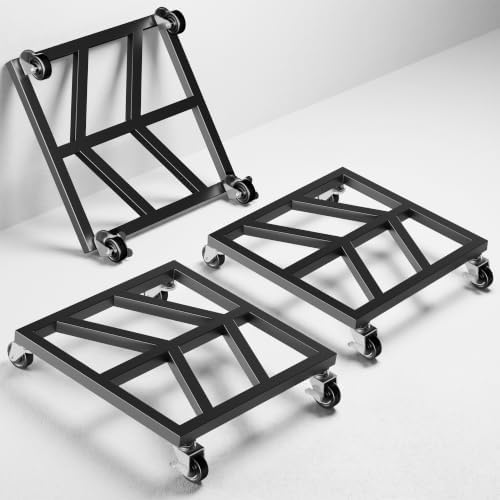 3 Pack 12" Plant Caddy with Wheels, Metal Rolling Plant Stand Heavy Duty 800lbs, Square Plant Dolly with Lockable Caster Wheels for Planter Pots, Heavy Objects, Indoor and Outdoor Use by Unknown