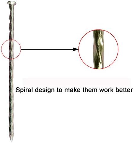 200 pcs 6" Galvanized Metal Spiral Stakes,Turf Nails,Grass Landscape Spikes - Image 3