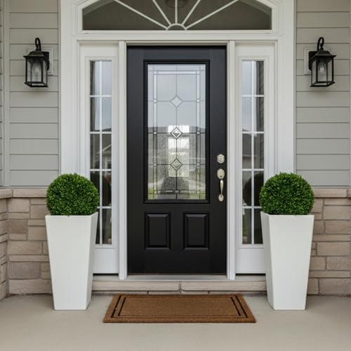GreenShip 27" Tall Planters for Outdoor Indoor, Set of 2 with Drainage - Image 3