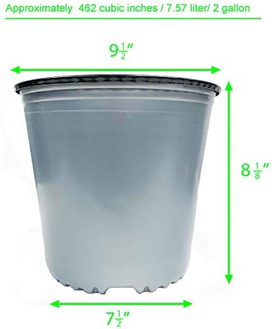 Viagrow VHPP200-12S VHPP Nursery Pots, 2 Gallon, Silver - Image 2