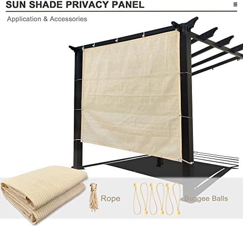 Alion Home Sun Shade Panel Privacy Screen with Grommets on 4 Sides for Outdoor, Patio, Awning, Window Cover, Pergola (4' x 6', Banha Beige) - Image 6
