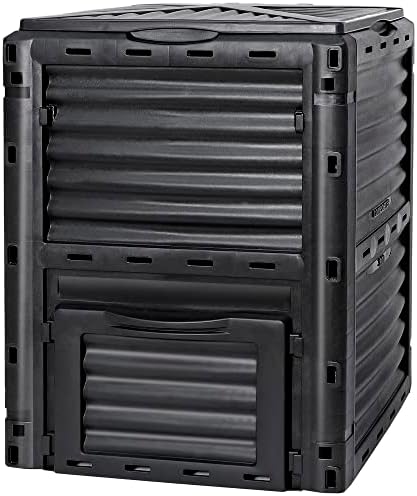 Large Garden Compost Bin, 80 Gallon (300L) Outdoor Composter Tumbler from BPA-Free Material for Fast Creation of Fertile Soil, Lightweight, Easy Assembly and Kitchen Waste Composting by NovaMicrodermabrasion
