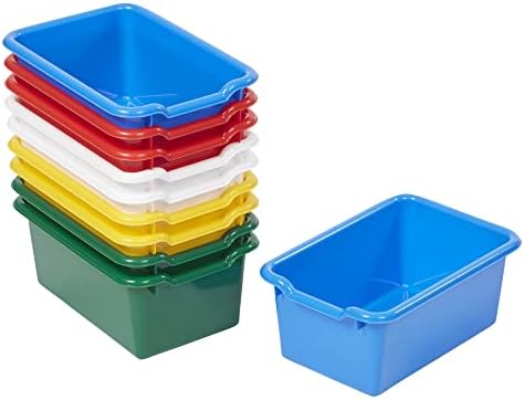 ECR4Kids Scoop Front Storage Bins, Multipurpose Organization, Assorted, 10-Piece by ECR4Kids