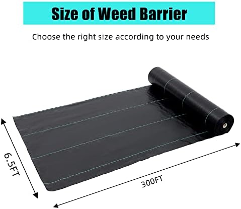 Broadfashion 6.5ft x 300ft Premium 3oz Pro Garden Weed Barrier Landscape Fabric Durable & Heavy-Duty Weed Block Gardening Mat, Easy Setup & Superior Weed Control, Eco-Friendly & Convenient Design - Image 2