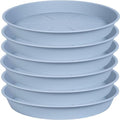 OVZILKI 6 Pack of Plant Saucer Tray 7 8 inch, Heavy Duty Plastic Pot Plant Drip Trays Saucers for for Indoors Outdoor, Plant Water Tray for Planters 7-9" (8", Light Gray) by OVZILKI