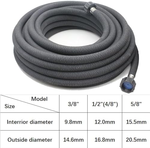 Taisia 5/8" Soaker Hose 30 ft Round Rubber Garden Soaker Hoses, Heavy Duty Drip Hose for Watering Irrigation, Water Seeper Soaker Hoses for Garden, Lawn and Plants - Image 3