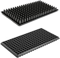 RooTrimmer 10 Pack 200 Cell Seed Starter Trays- Thick Durable Plastic Nursery Flats with Drainage Holes for Seedlings, Propagation, Seed Germination, Fits Shallow 1020 Trays by RooTrimmer