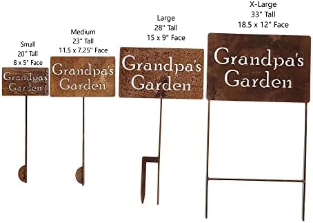 Family Name Gift Garden Stake 20 to 33 Inches Tall (Grandpa's Garden, Medium 23" Tall) - Image 3