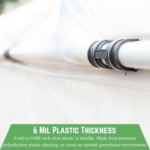 Farm Plastic Supply - Clear Greenhouse Plastic Sheeting - 6 mil - (24' x 50') - 4 Year UV Resistant Polyethylene Greenhouse Film, Hoop House Green House Cover for Gardening, Farming, Agriculture - Image 4