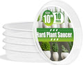RooTrimmer 10 Pack 10 Inch Clear Plant Saucers for Plant Pots,Thick Heavy Duty Plastic Plant Trays,Transparent Drip Trays for Indoor & Outdoor Plants by RooTrimmer