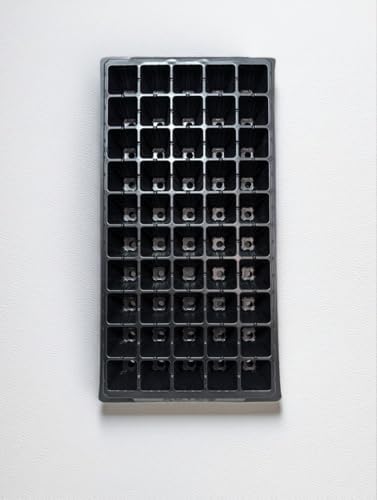 Green Oasis 50-Cell Seed Starter Trays - Heavy Duty Plastic Nursery Propagation Trays with Drainage Holes, Reusable, Fits Standard 1020 Flat Trays, Black (20) - Image 3