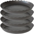 4 Pack of 14 inch Plant Saucer Plant Tray, Plastic Plant Saucer, Heavy Duty Plant Tray for Pots, Plant Saucers for Indoors Planter, Garden Water Plate Bowls for Gallon Grow Bags (Brown) by Unknown