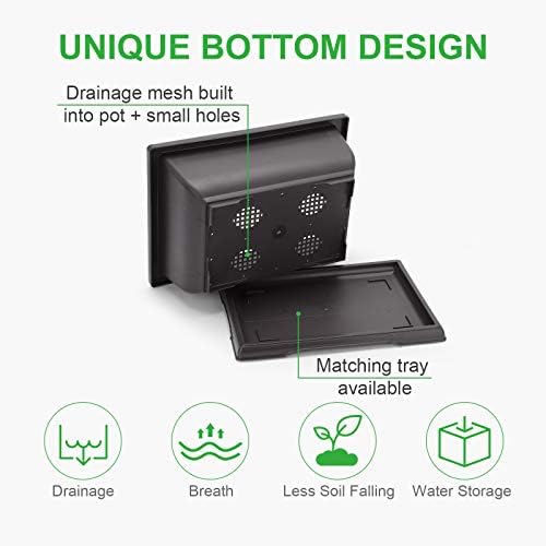 GROWNEER 11 Inch Bonsai Training Pots with Drainage Trays & Repotting Mat - Image 3