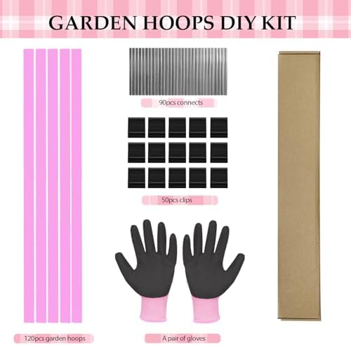 Garden Hoops 120pcs, Sunwuk Greenhouse Hoops for 1-3.5ft Wide Raised Bed, 30 Sets of 5.6ft Long Super Bendable Fiberglass Rods, Raised Planter Box Kit and Mini Greenhouse for Row Cover (S Size) - Image 2
