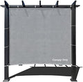 Alion Home Sun Shade Panel Privacy Screen with Grommets on 4 Sides for Outdoor, Patio, Awning, Window Cover, Pergola (12' x 5', Light Grey) by ALIONHOME