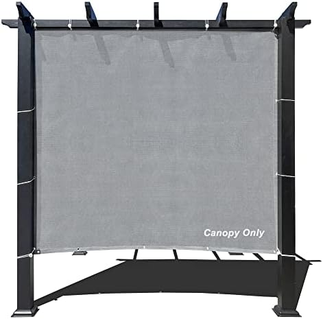 Alion Home Sun Shade Panel Privacy Screen with Grommets on 4 Sides for Outdoor, Patio, Awning, Window Cover, Pergola (12' x 5', Light Grey) by ALIONHOME