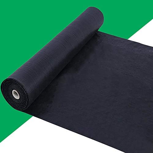 Premium 5oz Pro Weed Barrier Landscape Fabric Ground Cover Heavy Duty Commercial Anti-Weed Gardening Mat, 6ft x 300ft, Black by KDGARDENHOME
