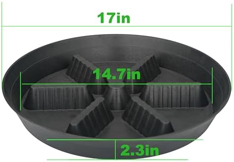 4 Pack Plant Saucer 17 inch 2 Pack, Raised Middle Plant Trays for Pots, Large Plastic Plant Saucers for Indoors, Water Tray for Plants,Drip Trays Plant Stand Water Catcher Tray, Pot Saucers for Plants - Image 2