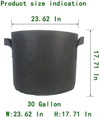 WEIFENG 3-Pack 30 Gallon Grow Bags, Extra Large Heavy Duty Fabric Pot for Very Large Trees, Commercial Gardening - Image 2