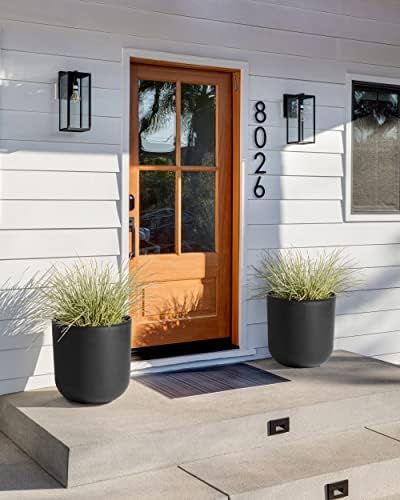 Veradek Round Black Plastic Planter Pots for Indoor/Outdoor Garden Use, with Drainage Holes, Suitable for Small to Large Succulent Plants, Flowers, Modern Interior Plants - Image 6